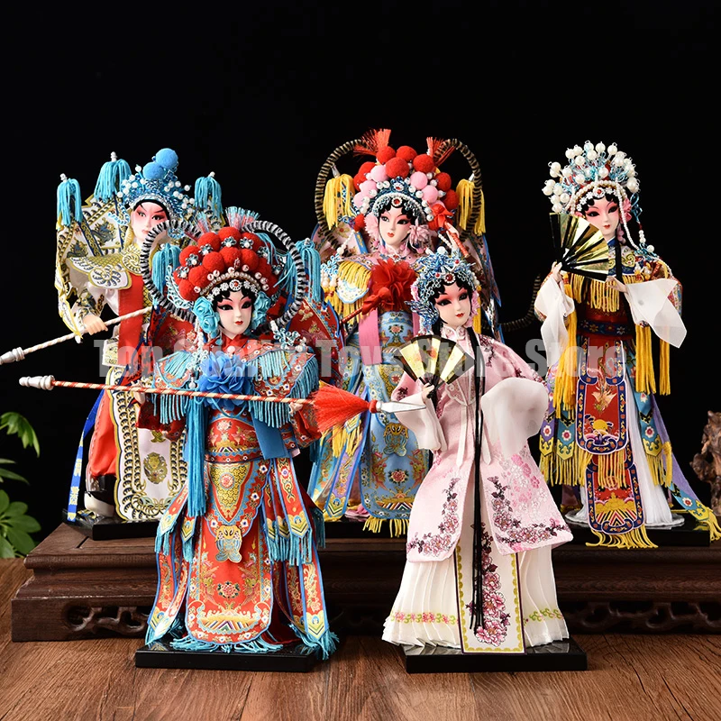 

Chinese Characteristics Mulan In Beijing Opera Resin Statue Traditional Opera Ornaments Sculpture Gifts Collection Level Desktop