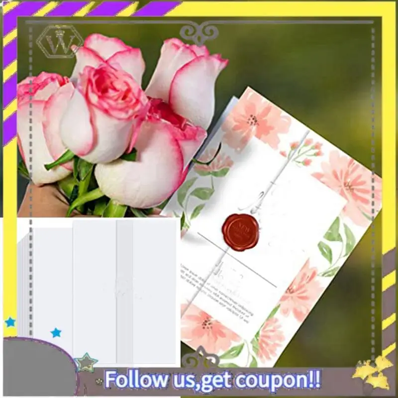 새로운 120 Pcs Vellum Paper Pre-Folded 웨딩 초대장 종이 반투명 Vellum 봉투 5X7 인치