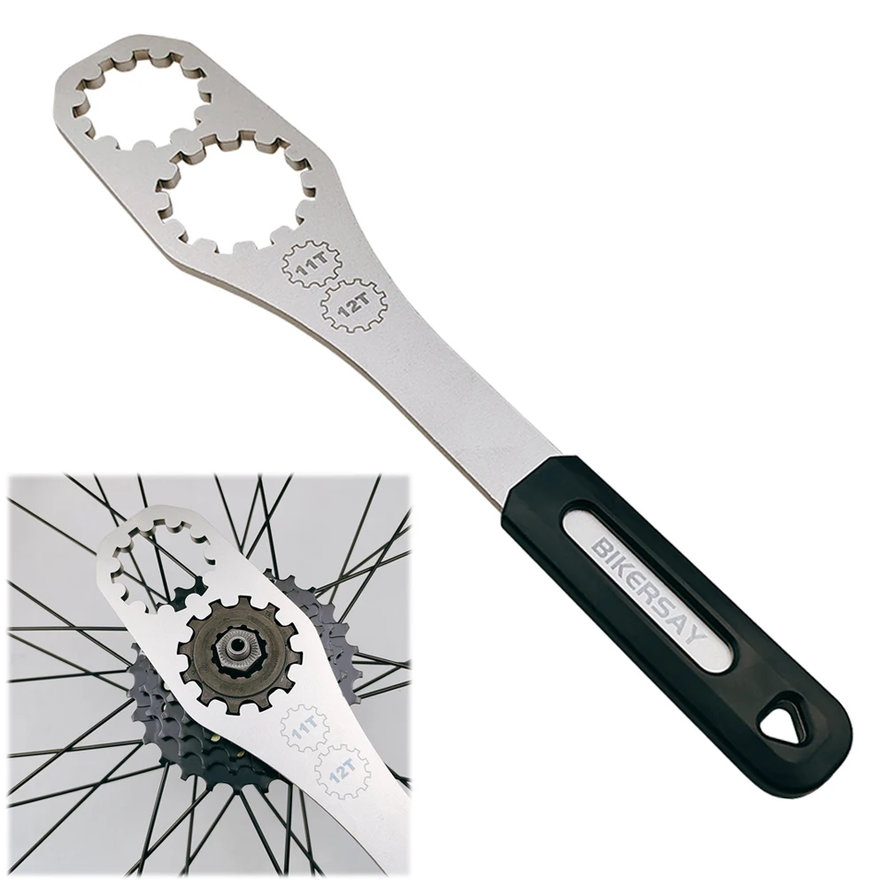 Bicycle Cassette Flywheel Removal Tool Stainless Steel Flywheel Fixed Wrench 11T/12T Bicycle Wrench Bike Accessories