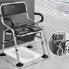 Elderly Support Toilet Chair, Bathroom Safety Enhancer, Stability Assist Seat, Foldable, NonSlip with Suction Cups Bathroom Aid 1