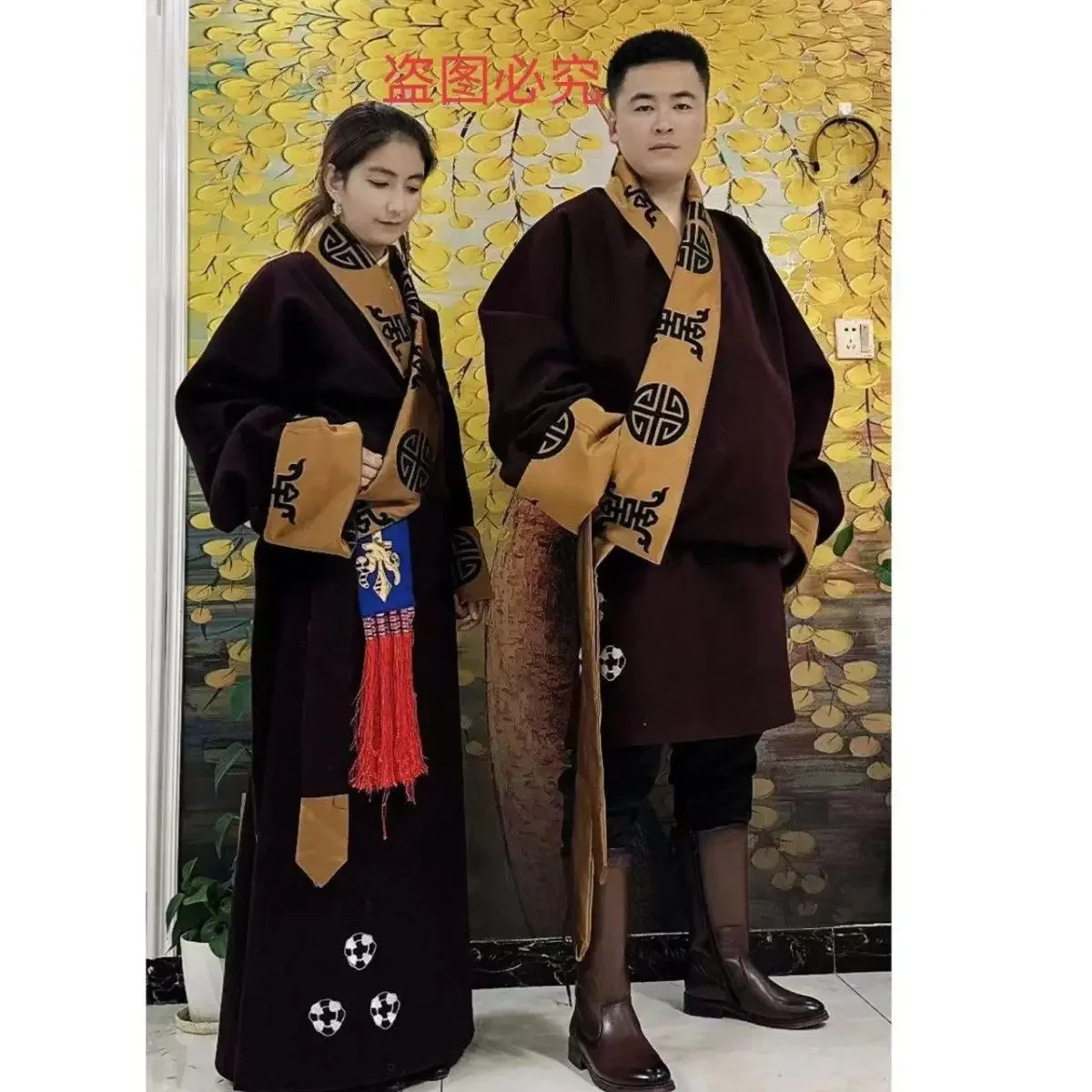 couples new Tibetan men's and women's explosive single-piece Tibetan robe