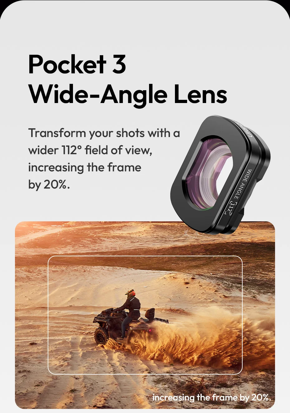 Ulanzi F35 Pocket 3 Magnetic 1.5X Telephoto Lens Wide-Angle Lens for  Osmo Pocke