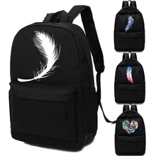 

Multifunctional Women Backpack Laptop Backpack for Teen Girls School Shoulder Bag Feather Printing Travel Shopping Storage Bags