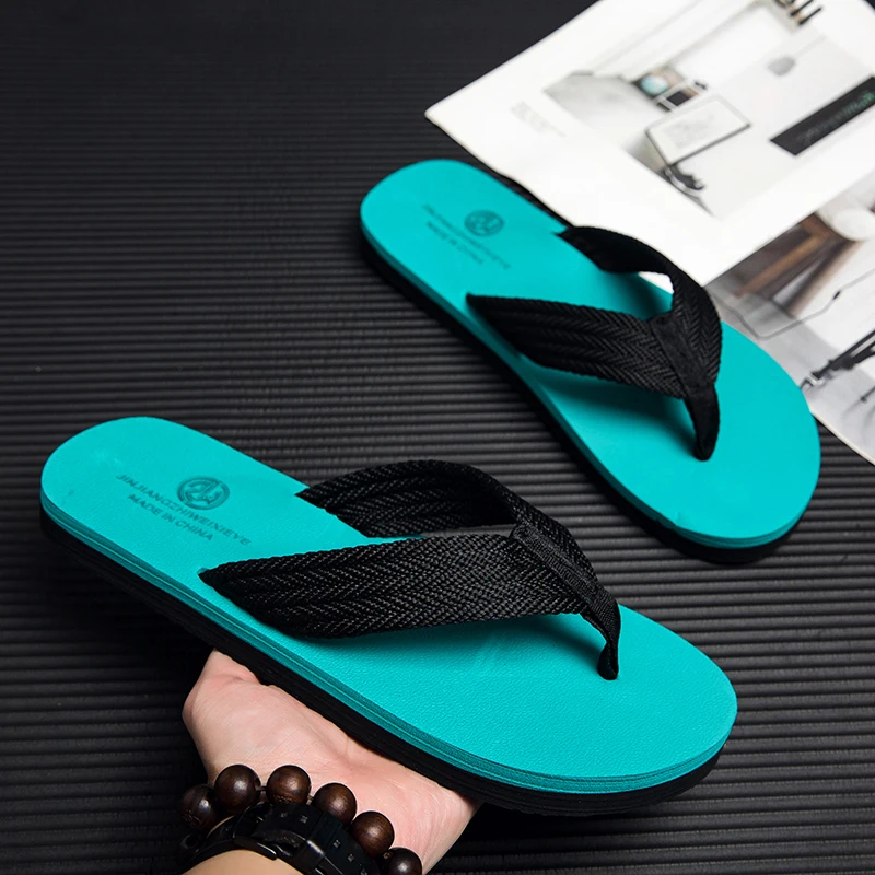 Man Minimalist Fashion Holiday Leisure Beach Slippers Men Anti-slip Mens Slippers Summer Trend Lightweight Flip Flops - Image 2