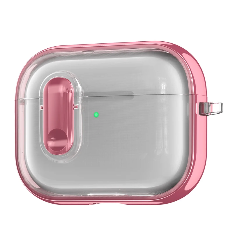 Transparent Electroplated Shockproof Earphone Case - Stylish Protective Cover
