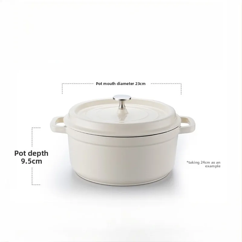 Enameled Cast Iron Casserole Pot 6