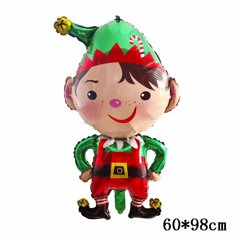 thumbnail image 1 of Globo navideño de aluminio con forma de alce, muñeco de nieve, Papá Noel, hombre de jengibre, árbol de Navidad, copo de nieve, decoración navideña 2022, 1 of 5