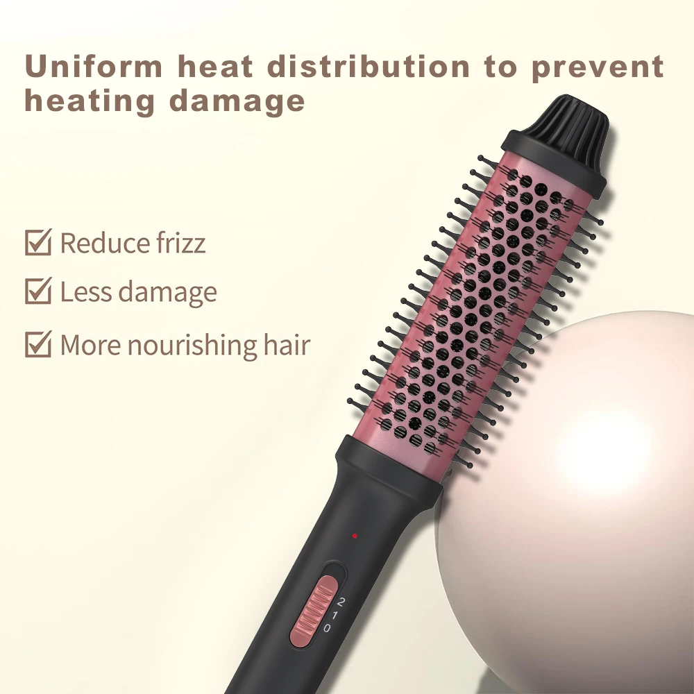 LISAPRO Curling lron Brush 2 in 1 Electric Hair Comb Negative lon Hair Dryer Styling Appliances Portable Professional Strai hair dryer hair straightener hair curler hair iron