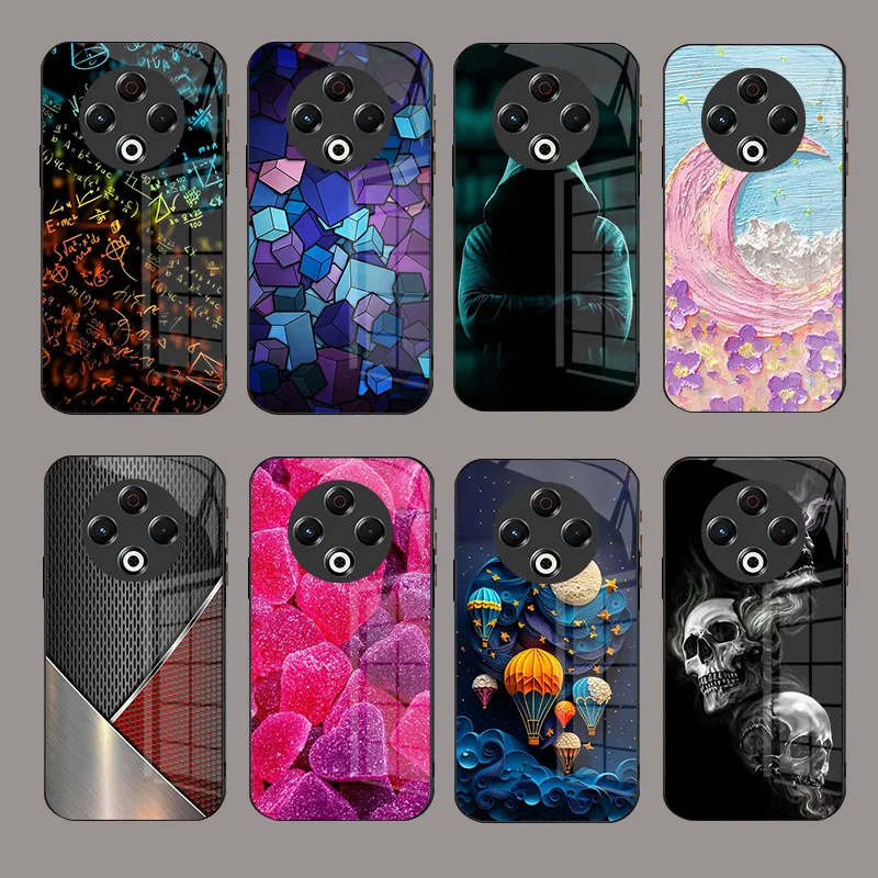 Luxury Shockproof Bumper Case with Tempered Glass for Tecno Spark 30 Series