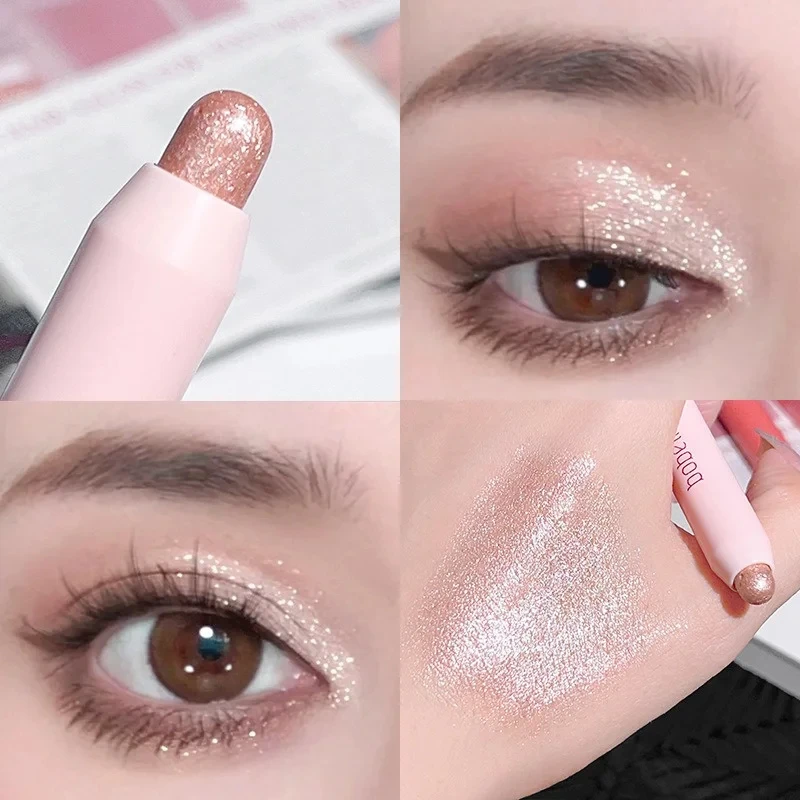 Pearl Eyeshadow Pencil Glitter Waterproof Eyeshadow Eyeliner Matte White Lasting No-blooming Highgloss Lying Silkworm Flash Pens 3