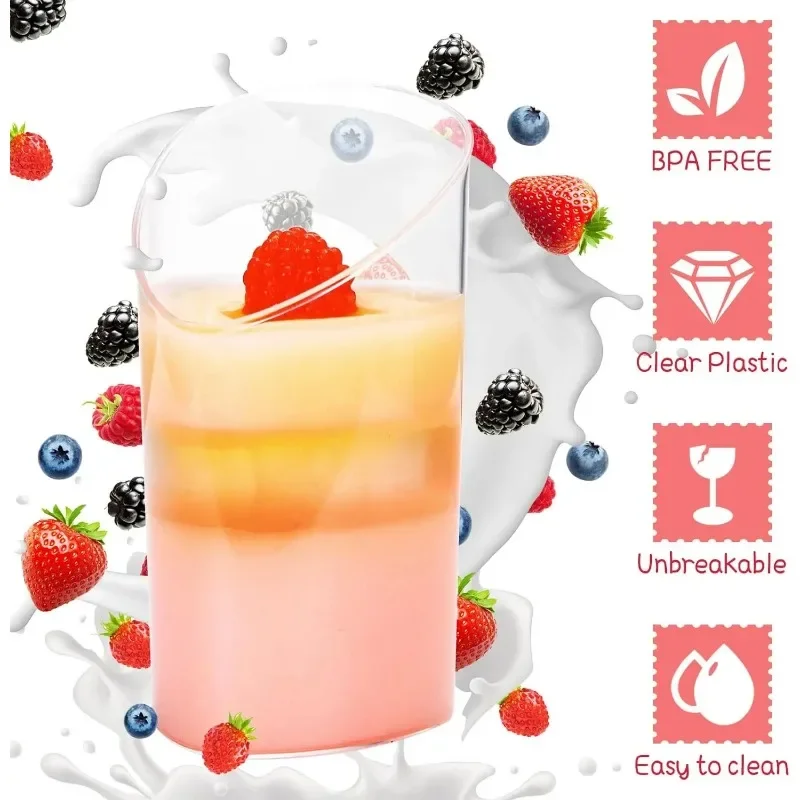 5/10 70ml 2.5oz Ice-Cream Cups Plastic Pudding Cups Mousse Cake Cup Dessert Picnic Party Packing Dessert Cups Christmas Supplies