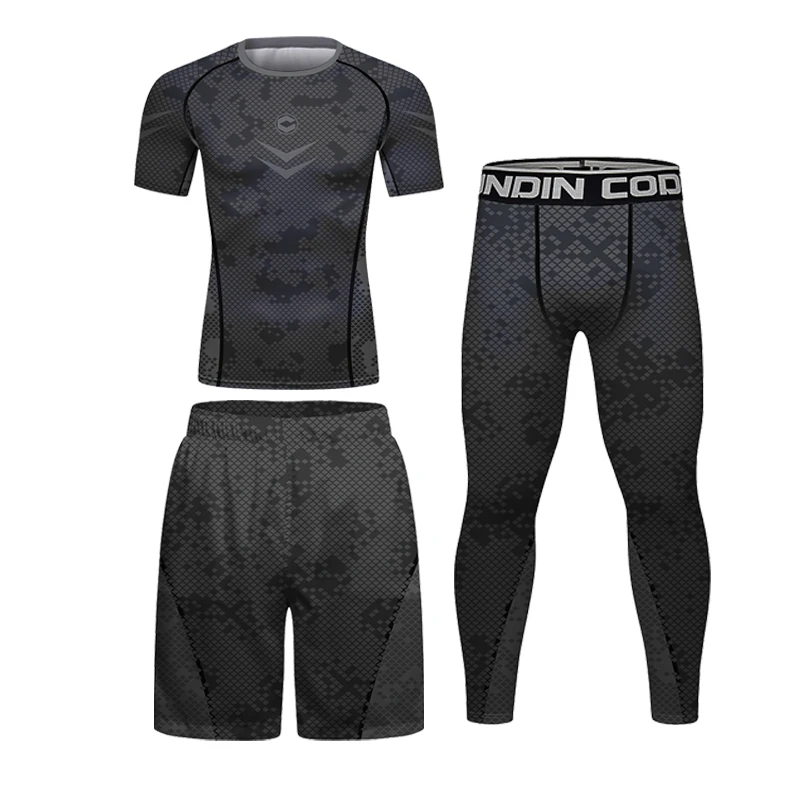 Boxing Training Set of four quick-drying Cross MMA Shorts Fight Wear Muay Thai Rashguard T-shirt Gym Trunks Bjj Kickboxing Suit sports apparel