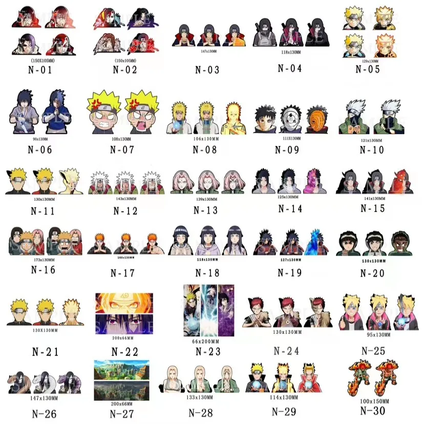 Naruto Refrigerator Sticker Anime Motion Sticker Car Naruto Motion
