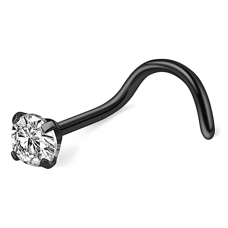 NIUSIMAN Piercing Naso Oro 20G Cuore CZ Piercing Naso Acciaio Chirurgico Naso Anello Argento 8PCS Piccolo Sottile Naso Piercing Studs Anello Gioielli Per Donne Uomini Ragazze Adolescenti Ragazzi