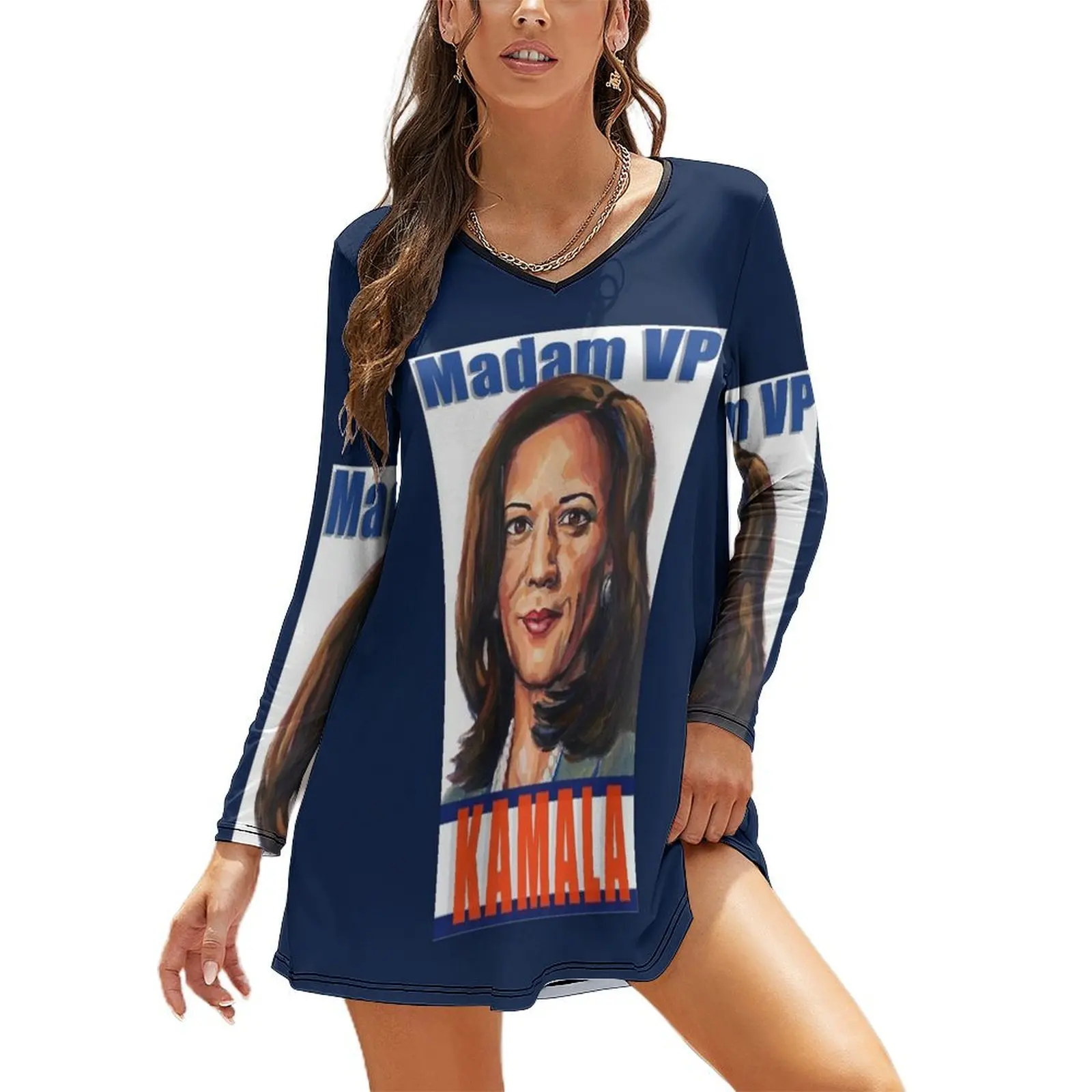 

Kamala MVP Long Sleeved Loose Dress fairy dress dresses women summer 2024 Women dresses summer