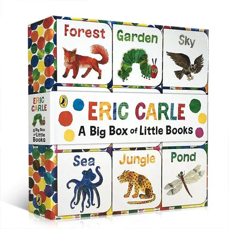 

MiluMilu 9Pcs The World Of Eric Carle: Forest Garden Sky Sea Jungle Pond Buku Cognitive Enlightenment Puzzle Games