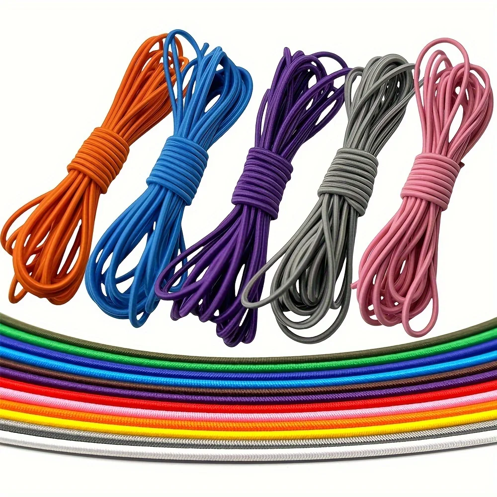 3 Yards 3mm Round Elastics Bungee Shock Cord Elastic Rope Rubber Band Strap String Cordon Shoelaces Sewing Accessories – Detail 1