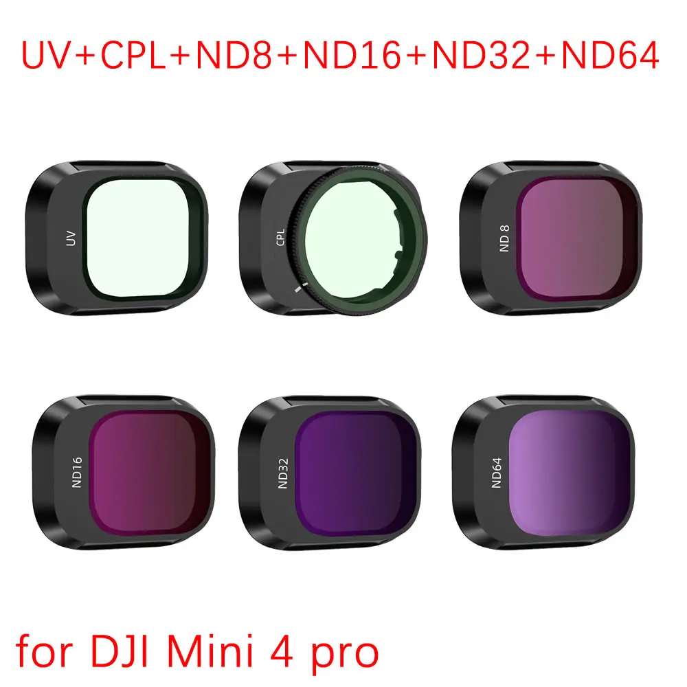 Aluminum Alloy Filter Set for DJI Mini 4 Pro Filter Camera SPECIF