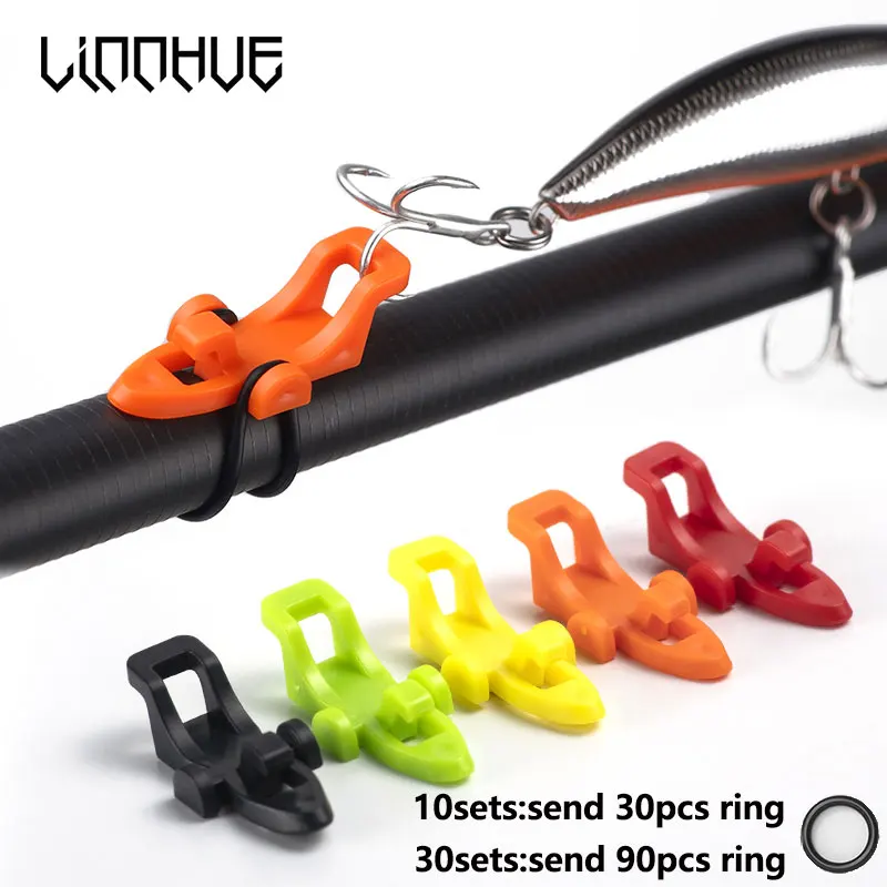 LINNHUE 20-30pcs Fishing Rod Pole Hook Keeper Lure Bait Holder Lure Accessories Jig Hooks Safety Keeping Holder Fishing Tool LINNHUE 20-30pcs Fishing Rod Pole Hook Keeper Lure Bait Holder Lure Accessories Jig Hooks Safety Keeping Holder Fishing Tool