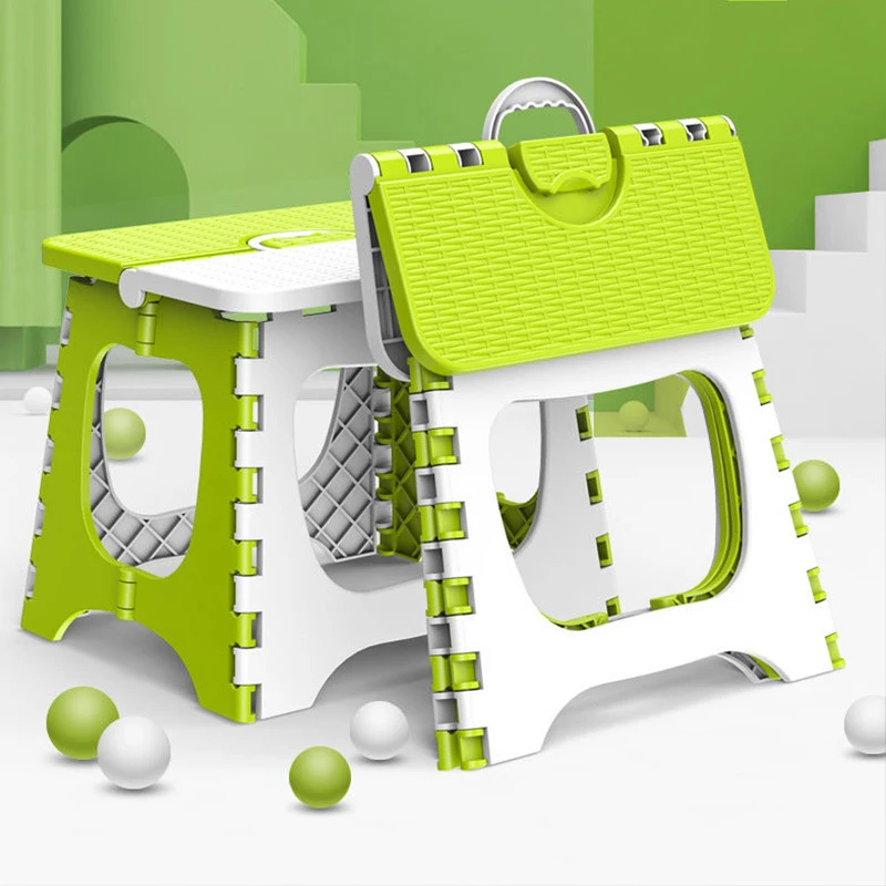 Plastic Folding Small Stool Portable Thickened Household Space-saving Outdoor Fishing Bench Horse Chair Lightweight Shrink 2