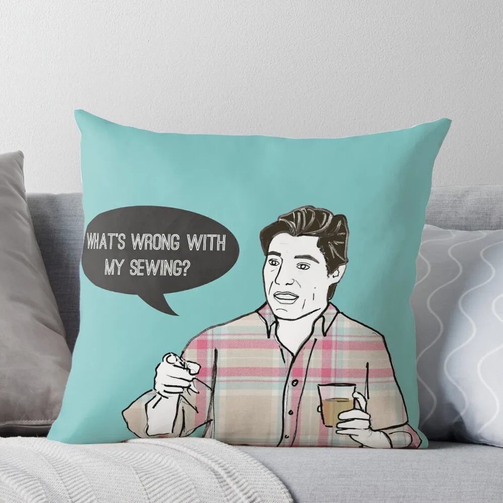 

What's wrong with my sewing Throw Pillow New year Pillows Aesthetic Room decorating items