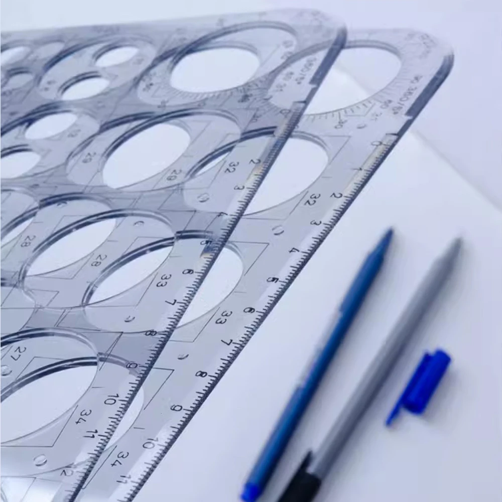 독일 STAEDTLER 눈금자 건축 드로잉 수학 템플릿, 원형 아트 문구 그리기, 눈금자 576 01F