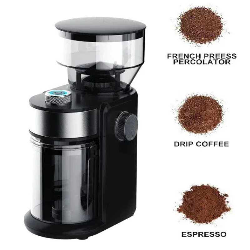 Molinillo de café eléctrico 3.0, café automático de rebabas planas para  prensa francesa, café por goteo y expreso, molino de rebabas ajustable con  16