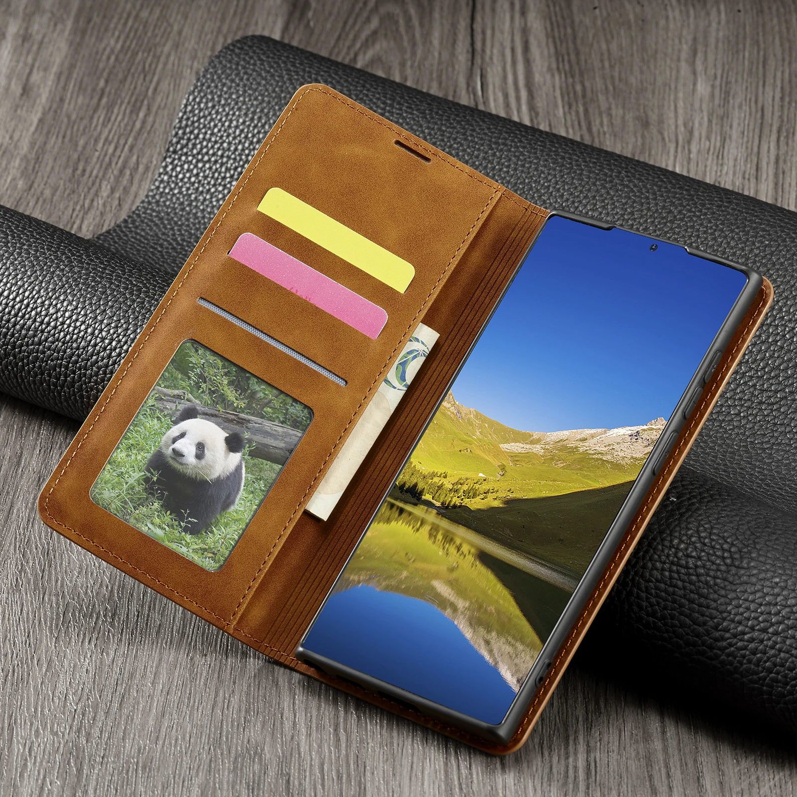 Premium Flip Leather Wallet Cover