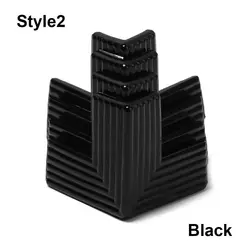 Clear Rubber Table Corner Guards - Anti-Collision Baby Safety Protectors (Set of 4) (Black-style2)
