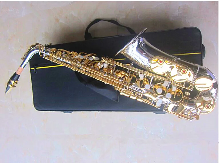 Jupiter JAS 1100SG Alto Eb Tune Saxophone Brass Nickel Silver Plated Body Gold Lacquer Key Music Instrument E-flat Sax with Case