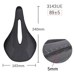 ELITAONE Super Light Carbon Saddle - Ultra Lightweight Road Bike Seat (3143UE)