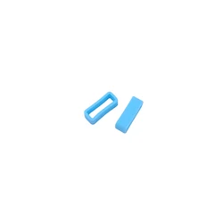 10 - Pack Silicone Watch Strap Loops - Durable Circulating Accessory Rings - 30mm (Baby blue)
