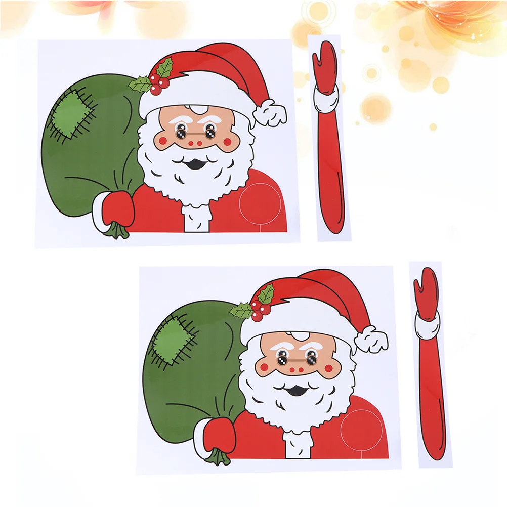 

2 Sets Creative Santa Claus Windscreen Wiper Sticker Windshield Waving Arm Decal Car Decoration - No9