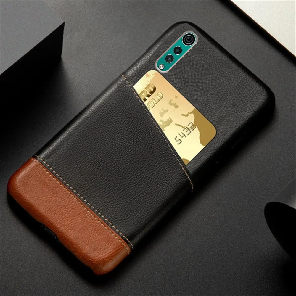 Custodia Per Carte Di Credito In Pelle Pu Con Giuntura Mista Per Lg Velvet 5G Cover Per Portafoglio In Tessuto Per Lg Velvet Lm-G910Emw Per Lg Velvet 
