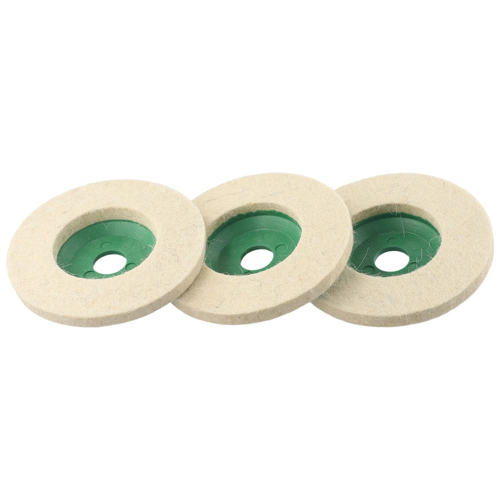 

100% New Brand Polishing Wheel Angle Grinder 100mm 16mm/0.63in Inner Diameter 3pcs 8mm/0.31in Thickness Disc Felt