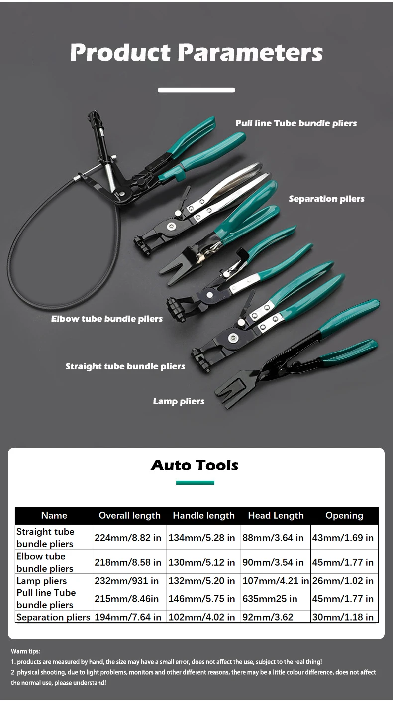 Description Picture 3 of itemTube Bundle Pliers Lamp Pliers Pull Line Tube Bundle Pliers Separation Pliers Automotive Mechanical Workshop Tools Hand Tools