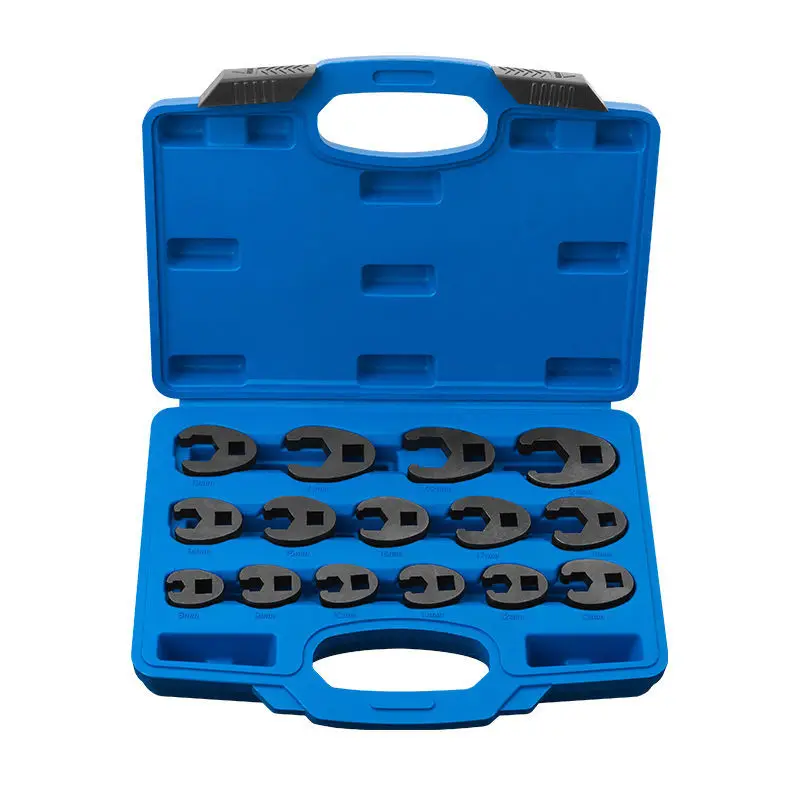 

15 piece set Multifunctional Oil Pipe Wrench Head Torque Wrench Open Wrench Head U-shaped Joint 8-24mm Open Joint