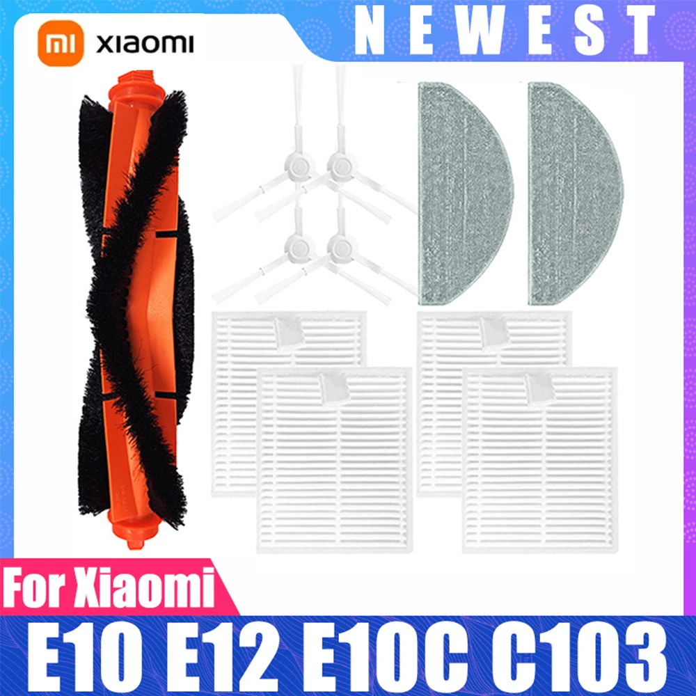 

Compatible With Xiaomi Robot Vacuum E10 E12 E10C C103 Replacement Side Brush Hepa Filter Mop Cloth Spare Parts Accessories