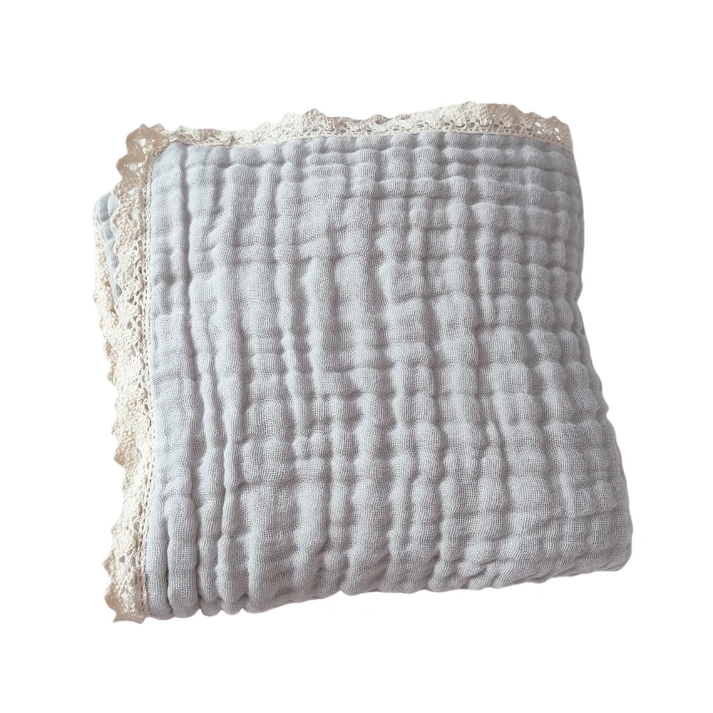 105x105cm  6 레이어 거즈 담요 Swaddle 레이스 면사 포장 수건  유모차..