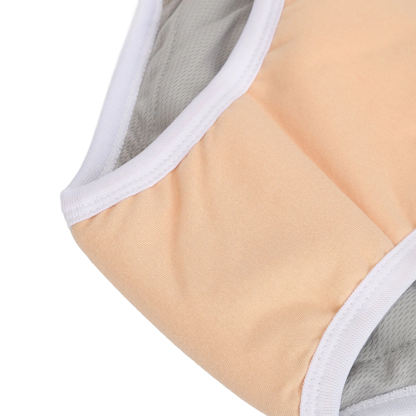 Reusable Adult Diaper Snap Button Closure Pure Cotton Orange Breathable Leakage Proof Elderly Cloth Nappy for Incontinence 5