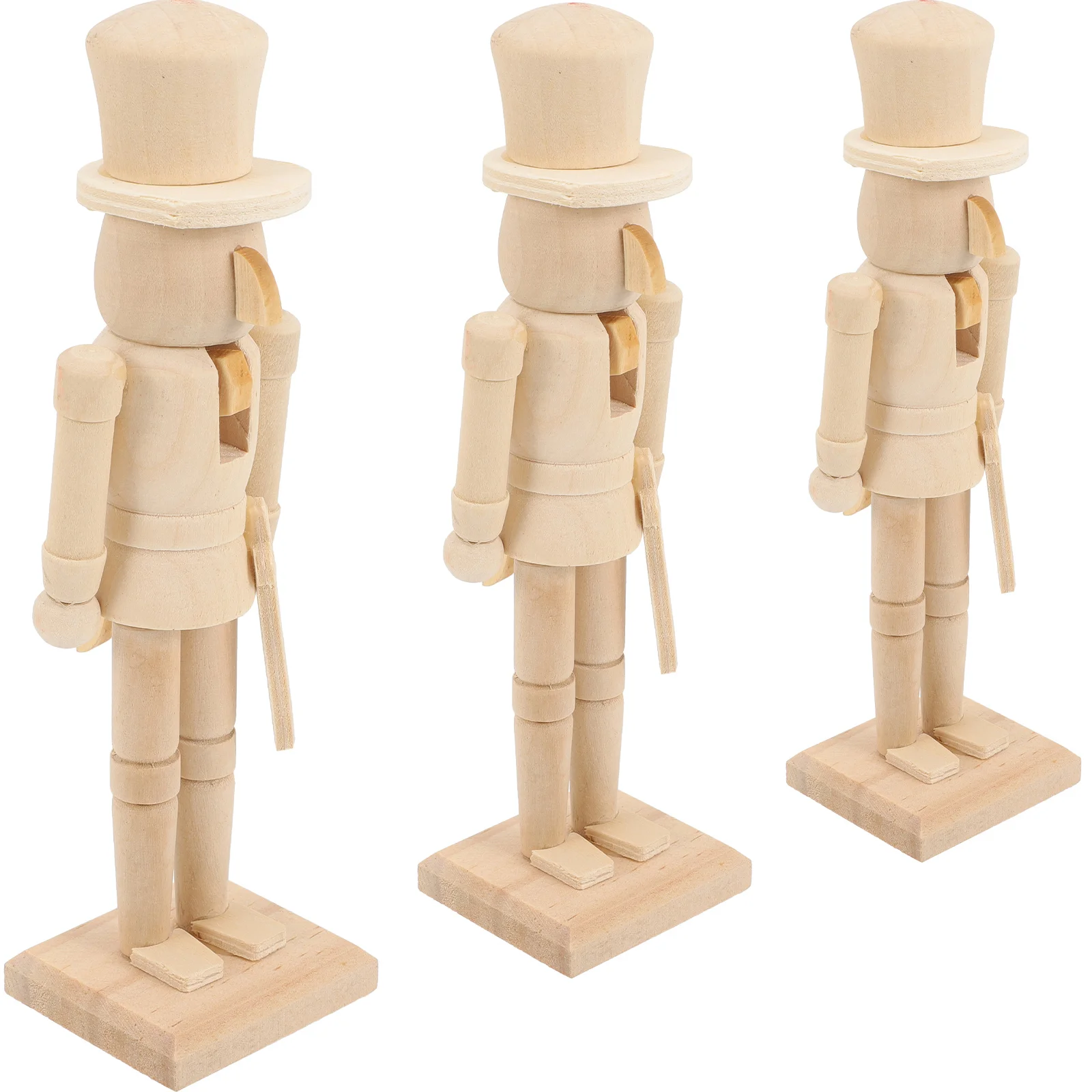 

Christmas Nutcracker Puppet Walnut Soldier Graffiti Painting Nutcracker Wooden Nutcracker Diy Unfinished Walnut Soldier