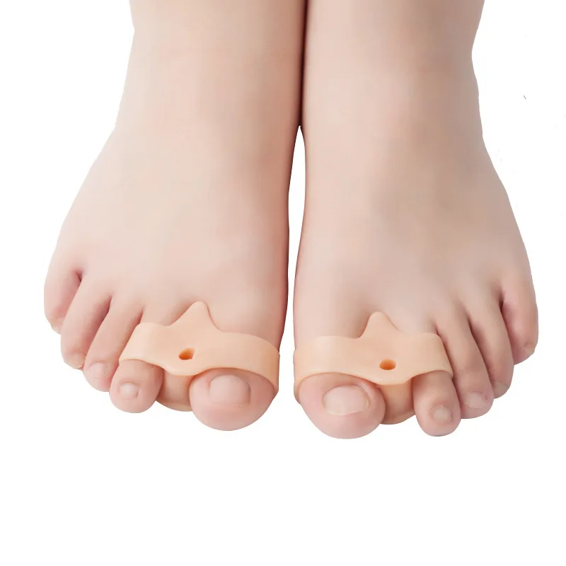 Toe Separators Big Toe Straightener Thumb Valgus Protector Silicone Gel Foot Fingers Toe Separator Bunion Adjuster Feet Pads Relief Foot Pain