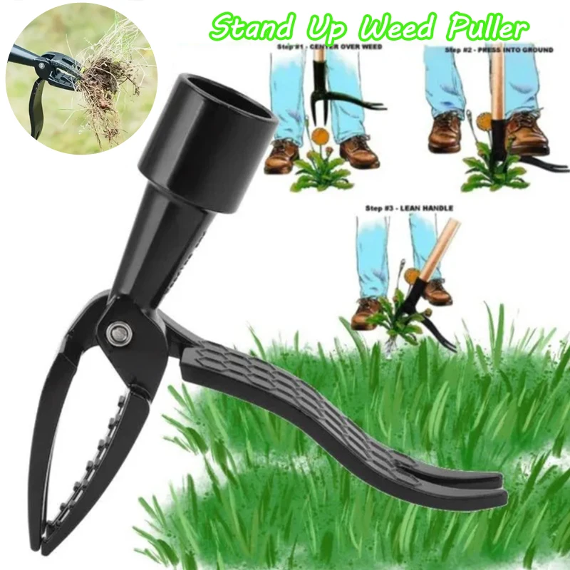 Weeding Head Replacement Metal Long Handle Stand Up Puller Head Gardening Digging Weeder Removal Accessory Handle Tool 1Pcs weed tool headweed cutter headweed puller toolweed pullerweed tool attachment