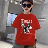 Tupac 2pac Rapper Thug Life Hip Hop Fashion Kids T-shirt Baby Boys Girls Clothes Summer Children Cotton Short Sleeve T Shirt Top 6