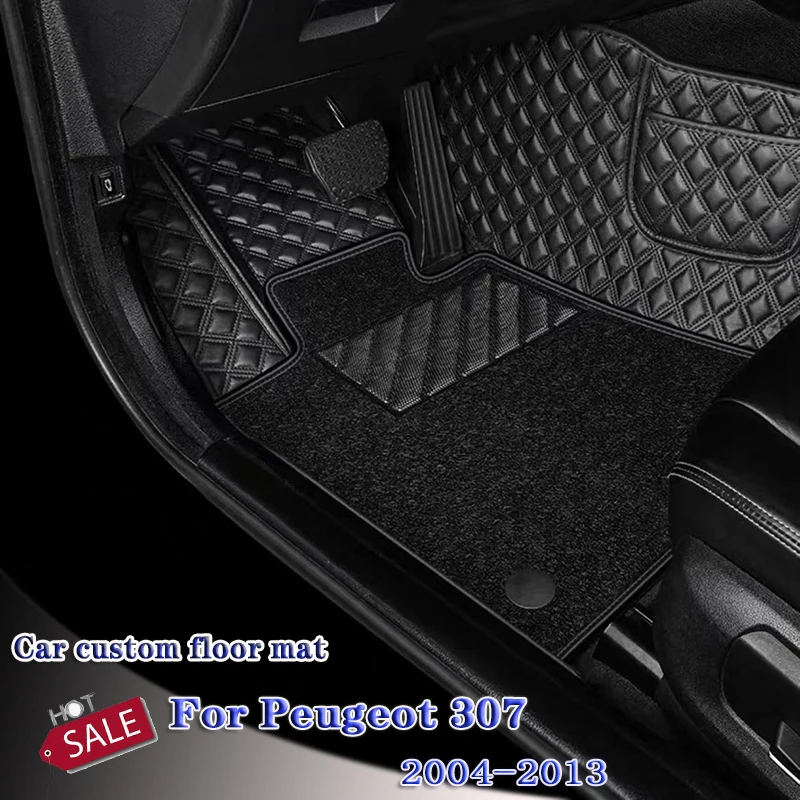 

Car Foot Boot Carpets Custom Auto Interior Part Car Floor Mats For Peugeot 307 2004 2005 2006 2007 2008 2009 2010 2011 2012 2013