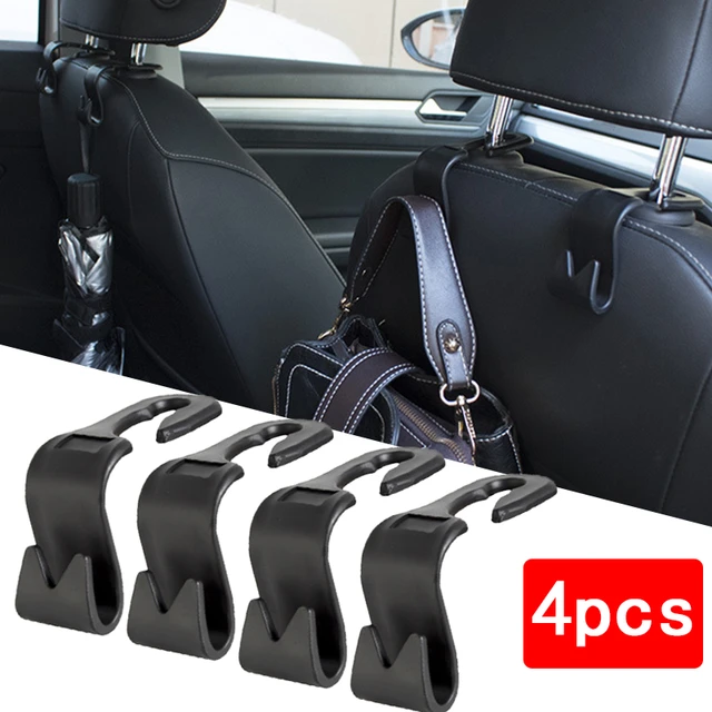 Black S Type Car Headrest Hook Universal Portable Interior Hanger Holder  Storage for Car Bag Hook Car Accessories 1/2/4pcs - AliExpress