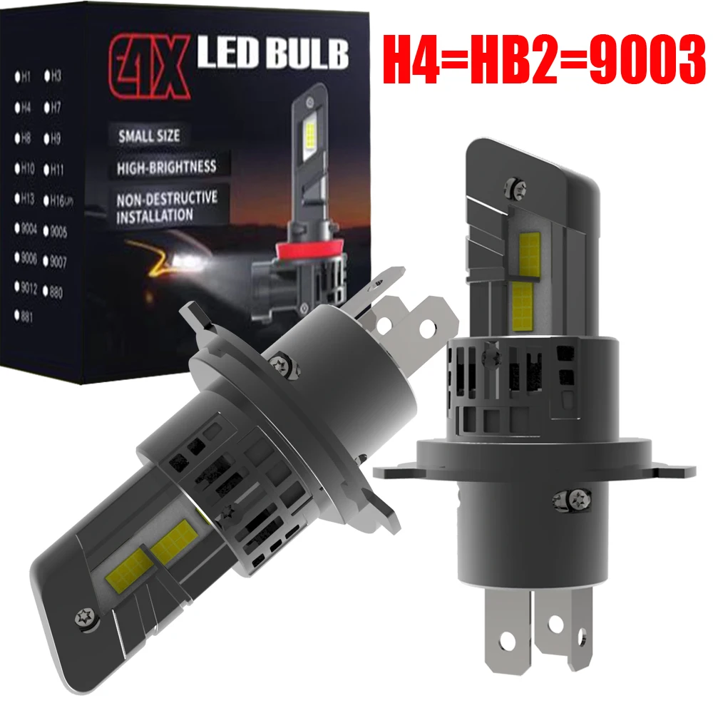 2pcs H4 HB2 9003 Led 헤드 라이트 Canbus 자동차 전구 높은 전력 흰색 안개등 다이오드 램프 12v 55w 닛산 패스 파인더 R51 2005 2013