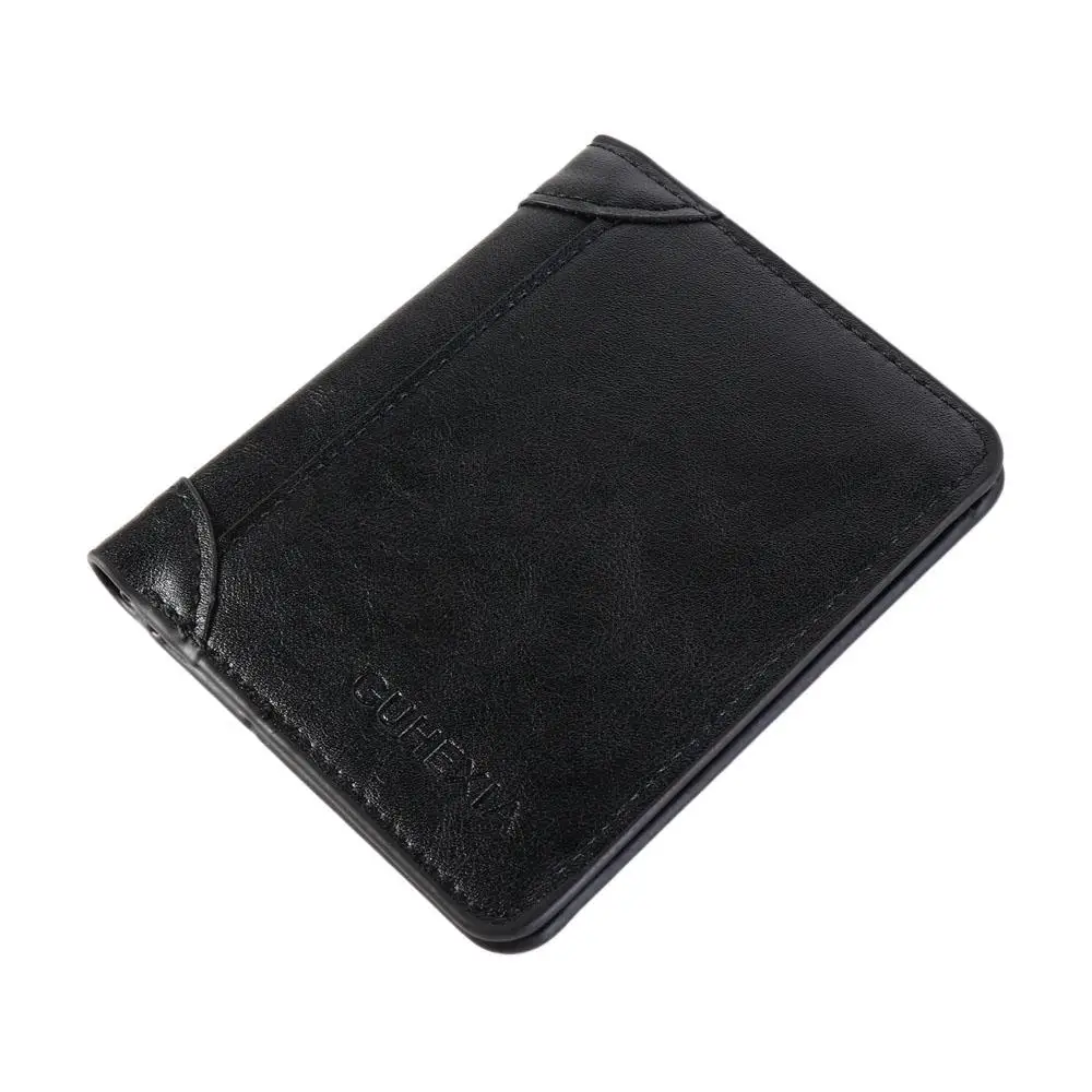 Urban Style Men's Leather Bi-Fold Wallet - Soft, Solid Color Credit Card Holder