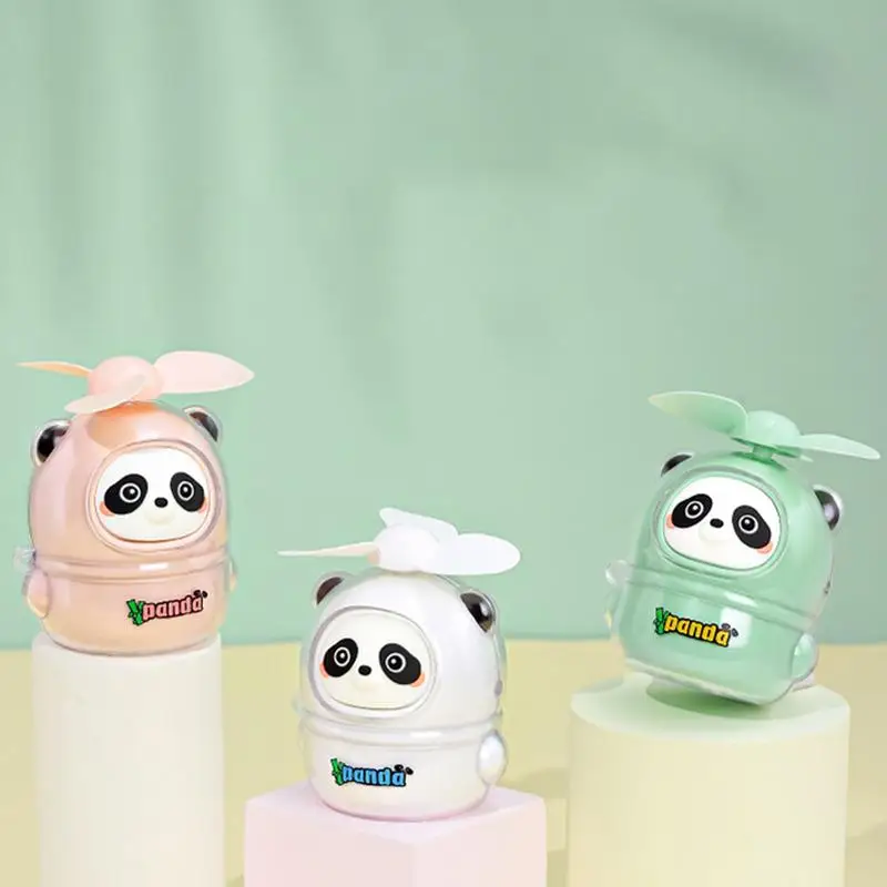 

Ручной персональный USB-вентилятор, Электрический мини-кулер с мультяшным рисунком панды, карманный охлаждающий вентилятор для пеших прогулок и помещений