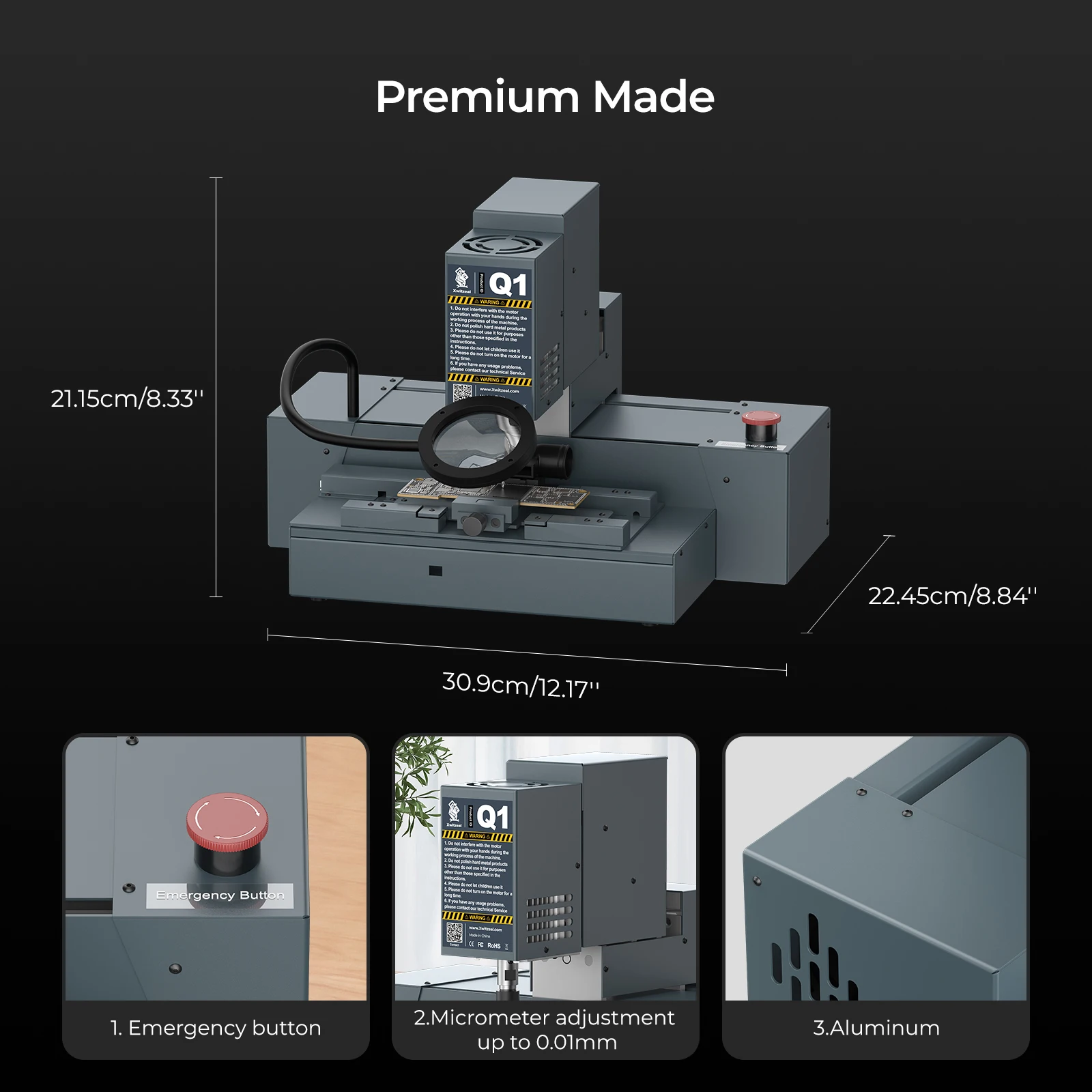 XWITZEAL ® Q1自動CNC携帯電話ICチップ研削盤 iPhone 13 14 16 Pro Android研磨マザーボードPCB CPU用  - AliExpress